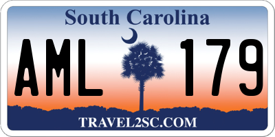 SC license plate AML179