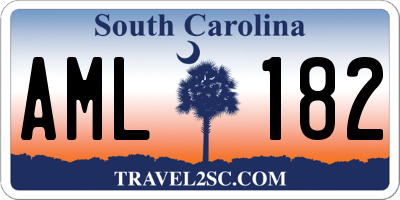 SC license plate AML182