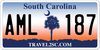 SC license plate AML187