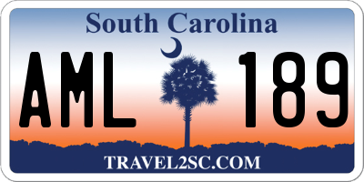 SC license plate AML189