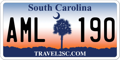 SC license plate AML190
