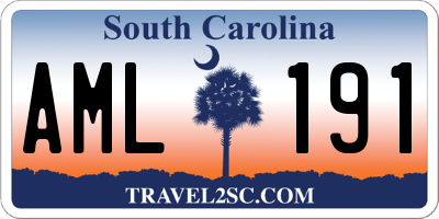 SC license plate AML191