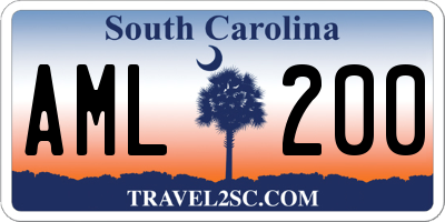 SC license plate AML200