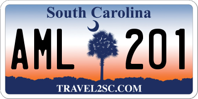 SC license plate AML201