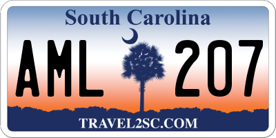SC license plate AML207