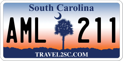 SC license plate AML211