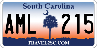 SC license plate AML215