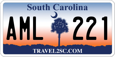 SC license plate AML221