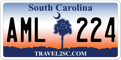 SC license plate AML224