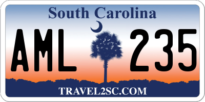 SC license plate AML235