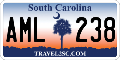 SC license plate AML238