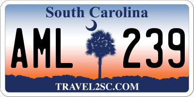 SC license plate AML239