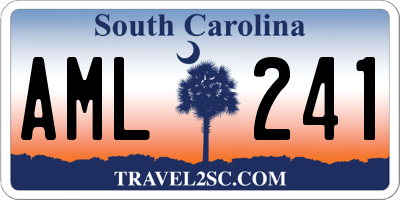 SC license plate AML241