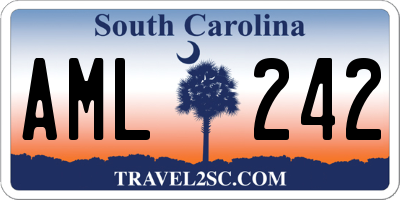 SC license plate AML242
