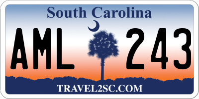 SC license plate AML243