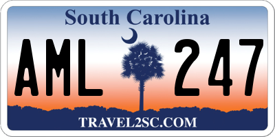 SC license plate AML247