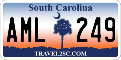 SC license plate AML249