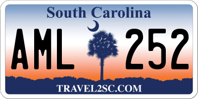 SC license plate AML252