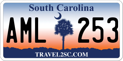 SC license plate AML253