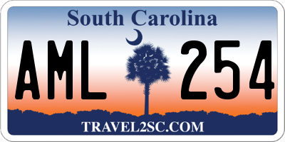 SC license plate AML254