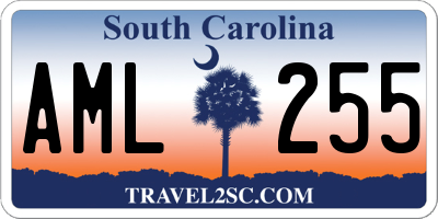 SC license plate AML255