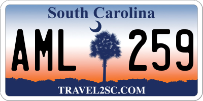 SC license plate AML259