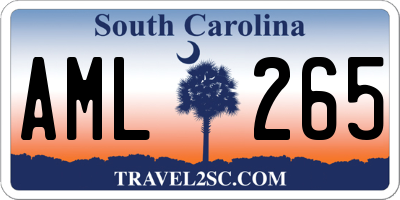 SC license plate AML265