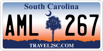 SC license plate AML267