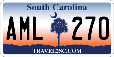 SC license plate AML270