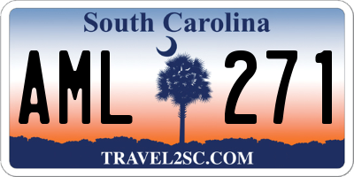 SC license plate AML271