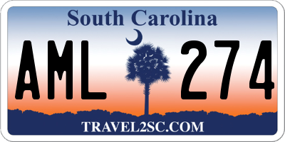 SC license plate AML274