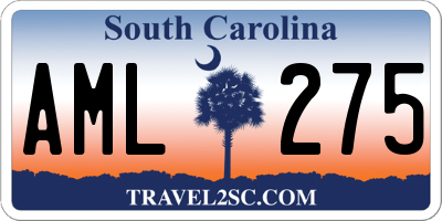 SC license plate AML275