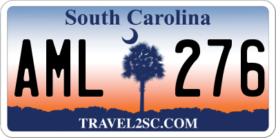 SC license plate AML276
