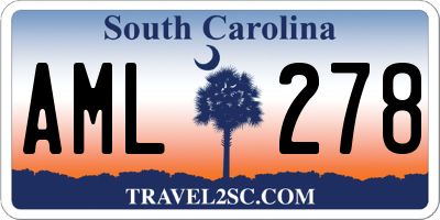 SC license plate AML278