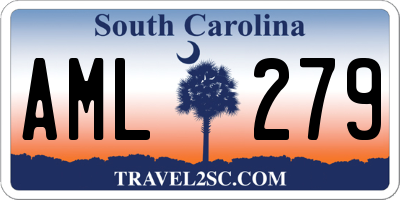 SC license plate AML279