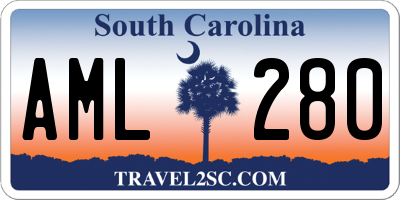 SC license plate AML280
