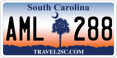 SC license plate AML288