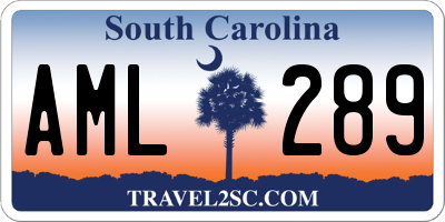 SC license plate AML289