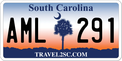 SC license plate AML291