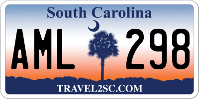 SC license plate AML298