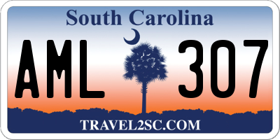 SC license plate AML307