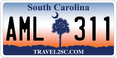 SC license plate AML311