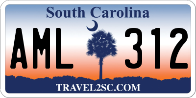 SC license plate AML312