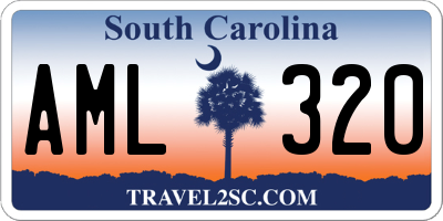 SC license plate AML320