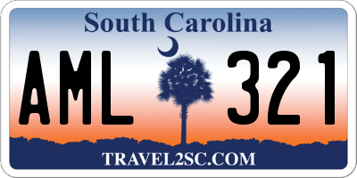 SC license plate AML321