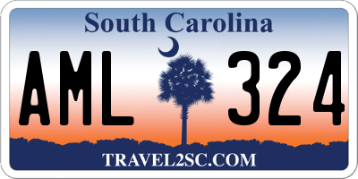 SC license plate AML324