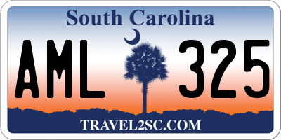 SC license plate AML325