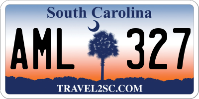 SC license plate AML327