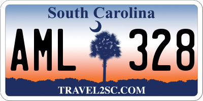 SC license plate AML328