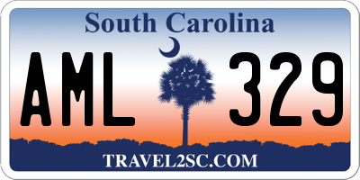 SC license plate AML329